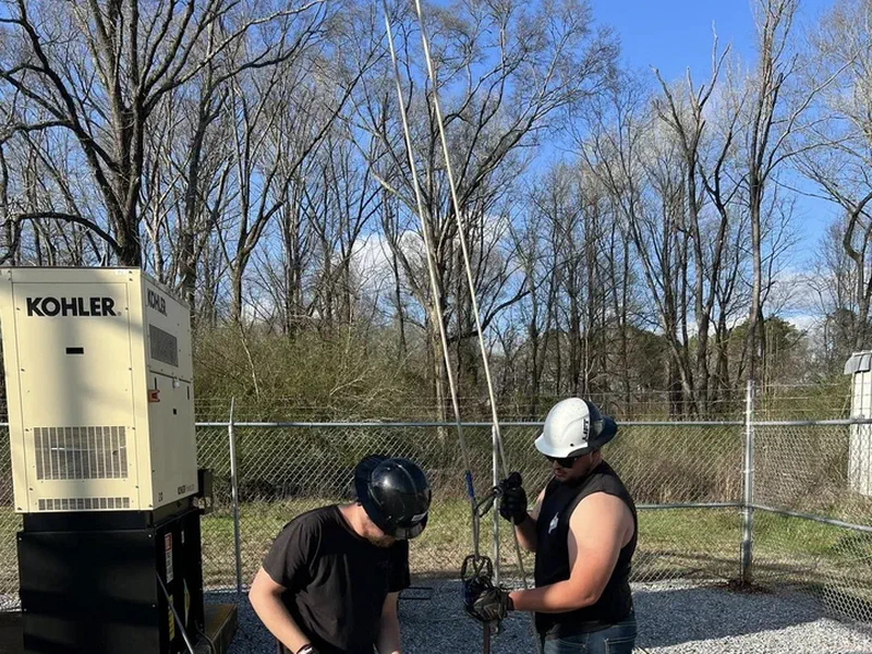 An Alabama Lightwave crew prepping Nokia LTE small-cell gear sourced through The Edge Mile.